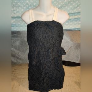 dELiA*s Black Lace Strapless Dress